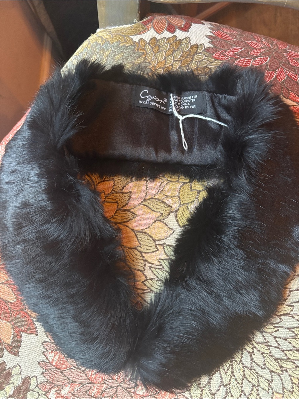 Black rabbit Fur Collar - Luxurious Winter Accessory